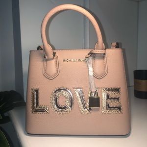 MKAdele Messenger Crossbody Leather Satchel Medium